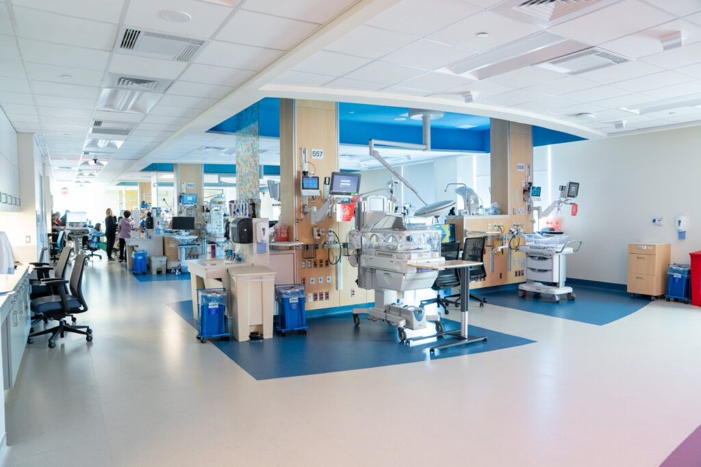 Inside Driscoll's level IV NICU.