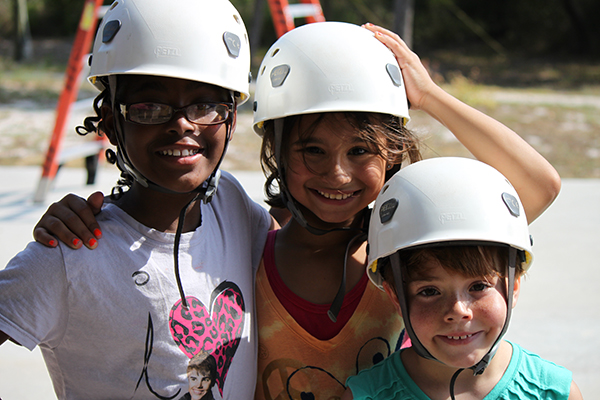 ropes course kids at camp